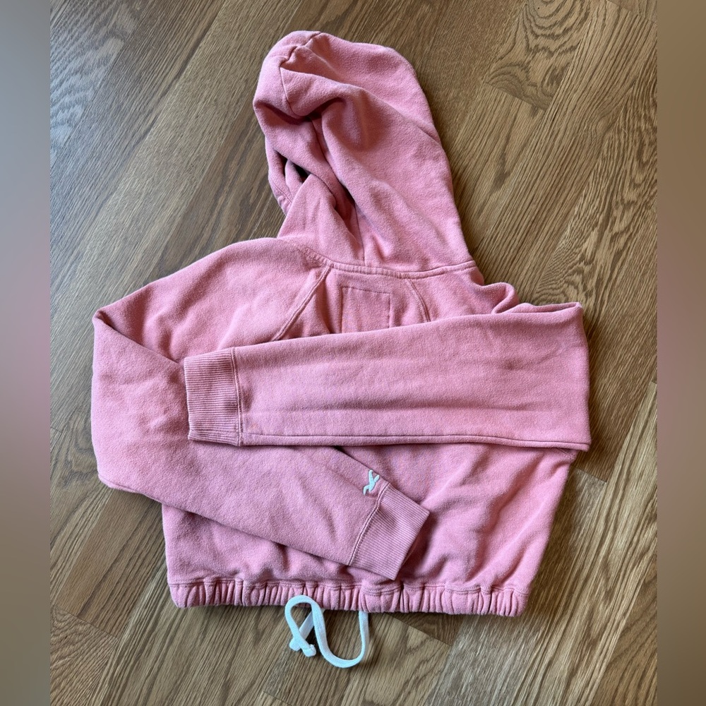 Pink crop hoodie